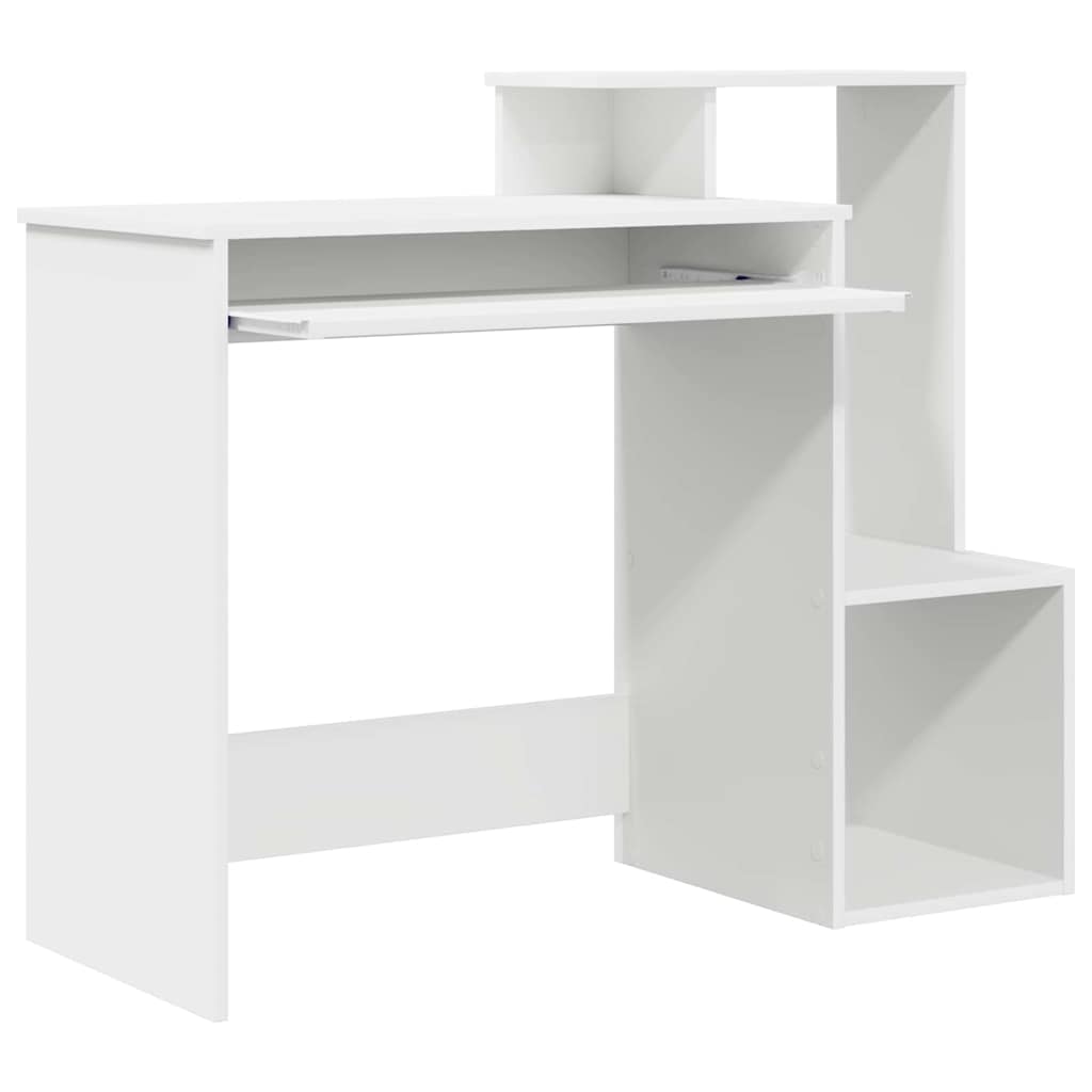 Asztal Fehér Szerelt Fa 106 x 41 x 88.5 cm