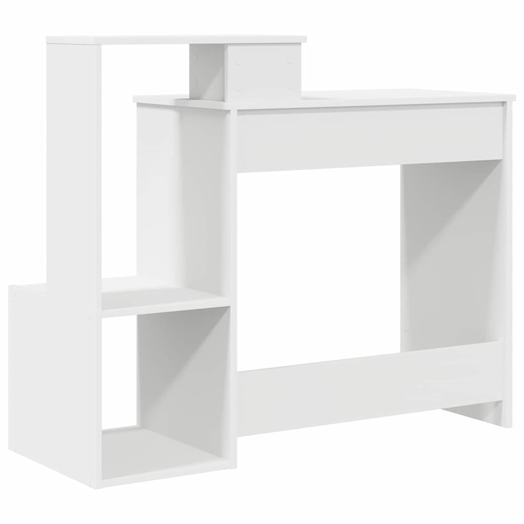 Asztal Fehér Szerelt Fa 106 x 41 x 88.5 cm