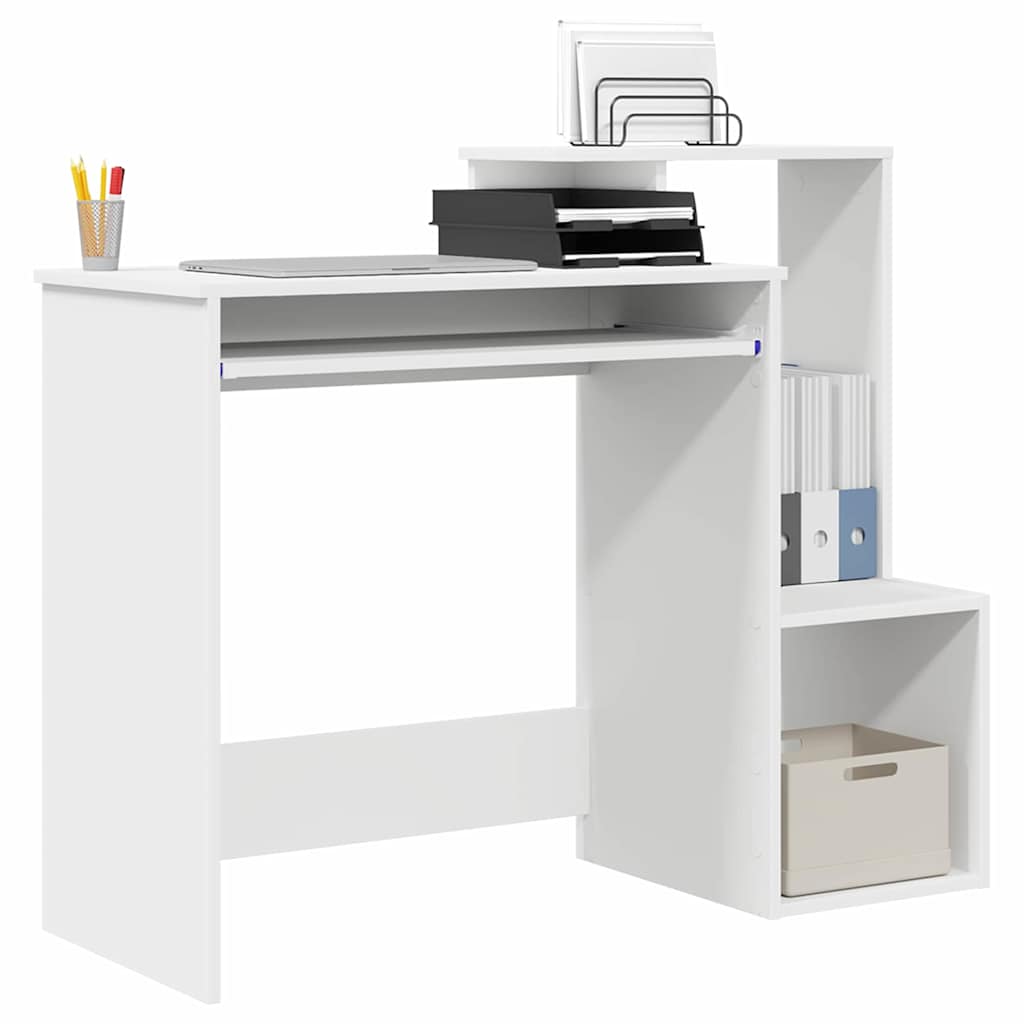 Asztal Fehér Szerelt Fa 106 x 41 x 88.5 cm