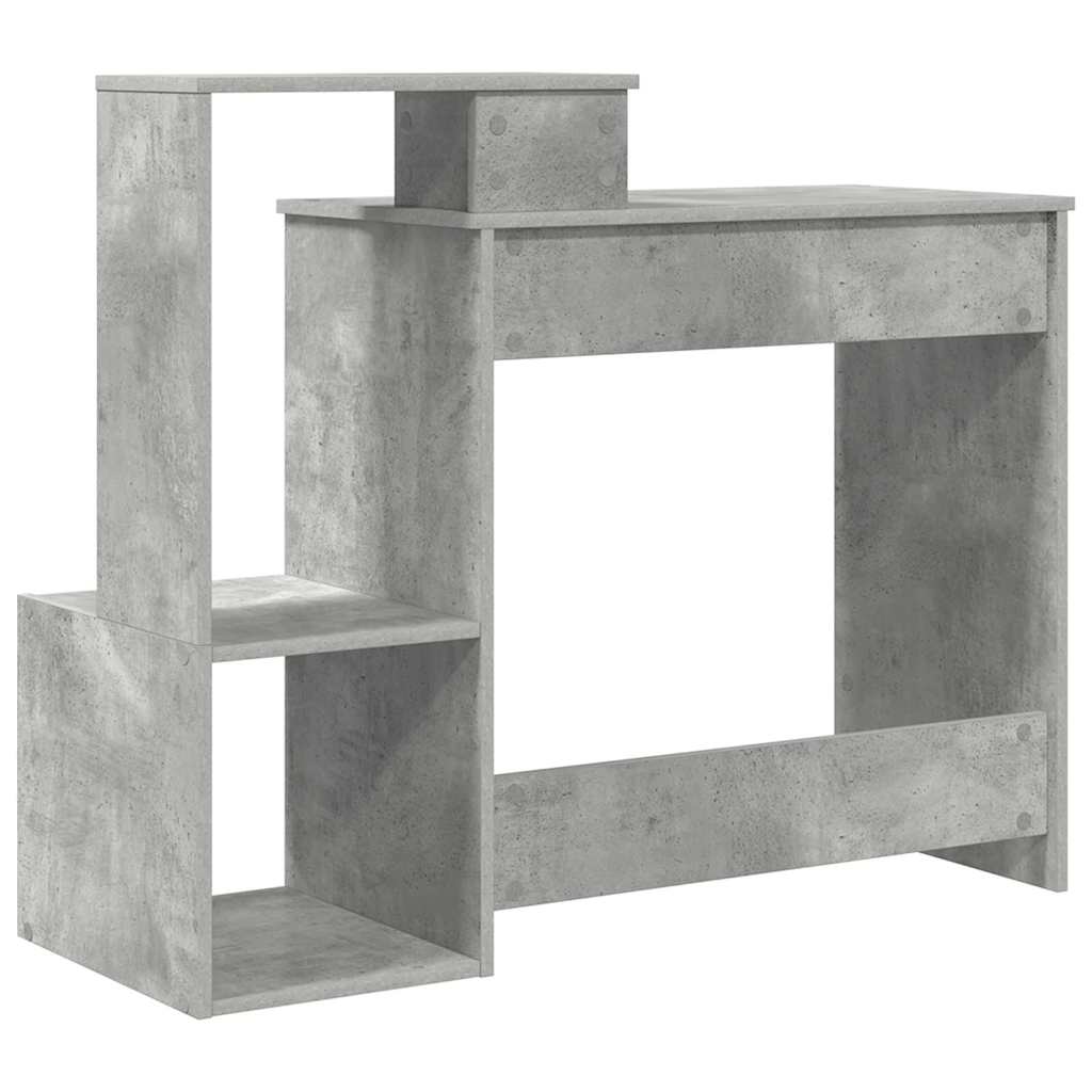 Asztal Beton Szürke Szerelt Fa 106 x 41 x 88.5 cm