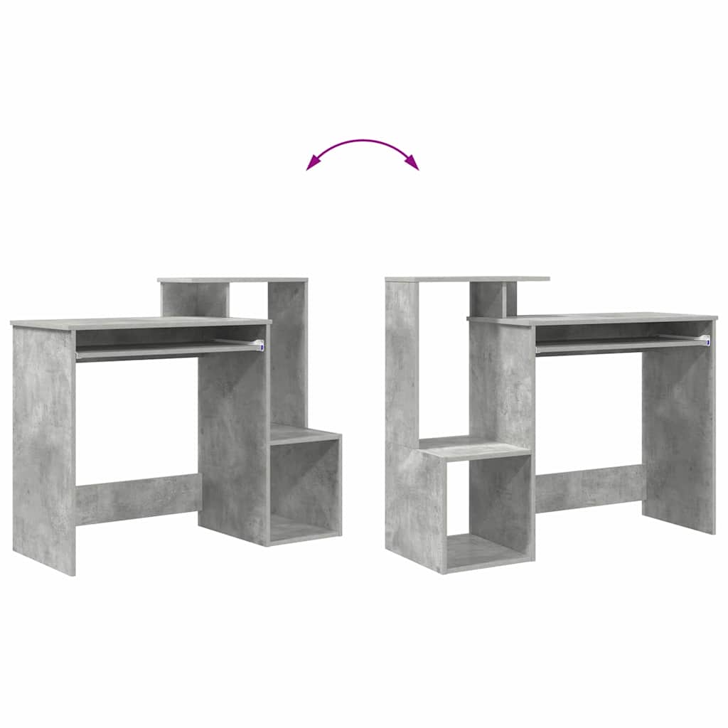 Asztal Beton Szürke Szerelt Fa 106 x 41 x 88.5 cm