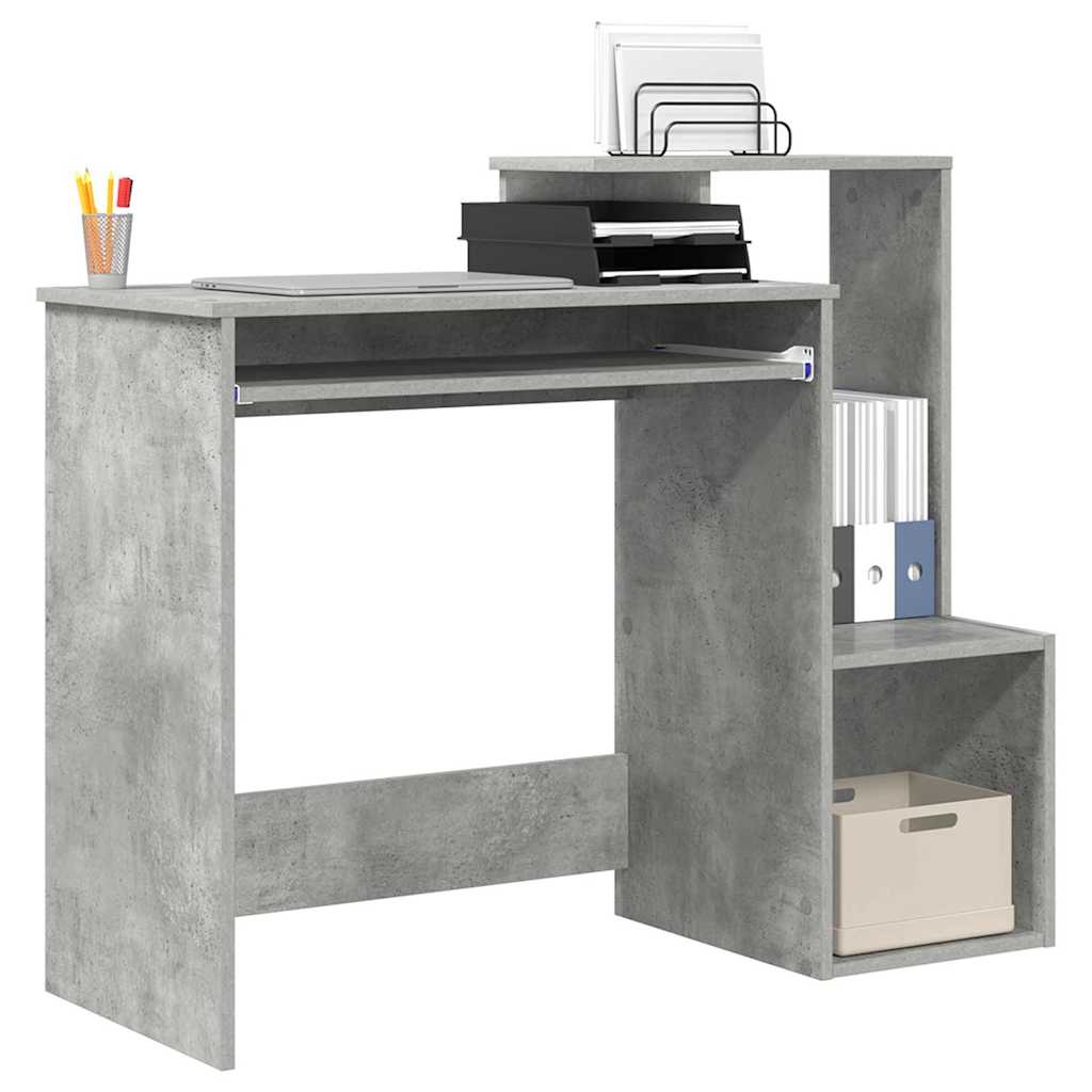 Asztal Beton Szürke Szerelt Fa 106 x 41 x 88.5 cm