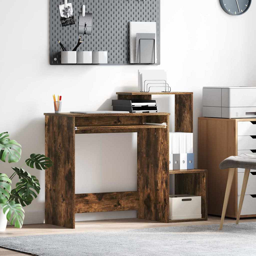 Asztal Füstölt tölgy Szerelt Fa 106 x 41 x 88.5 cm