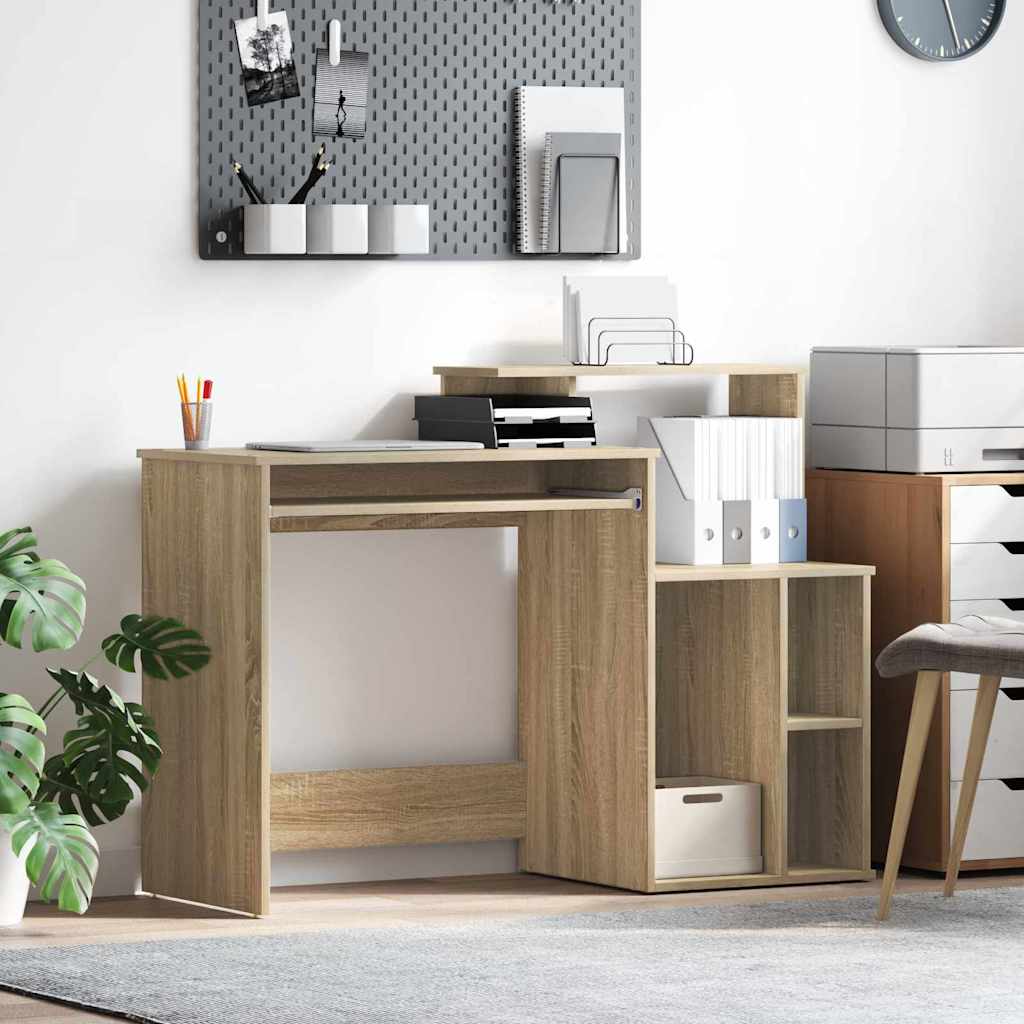 Asztal Sonoma tölgy Szerelt Fa 120,5 x 44 x 88,5 cm