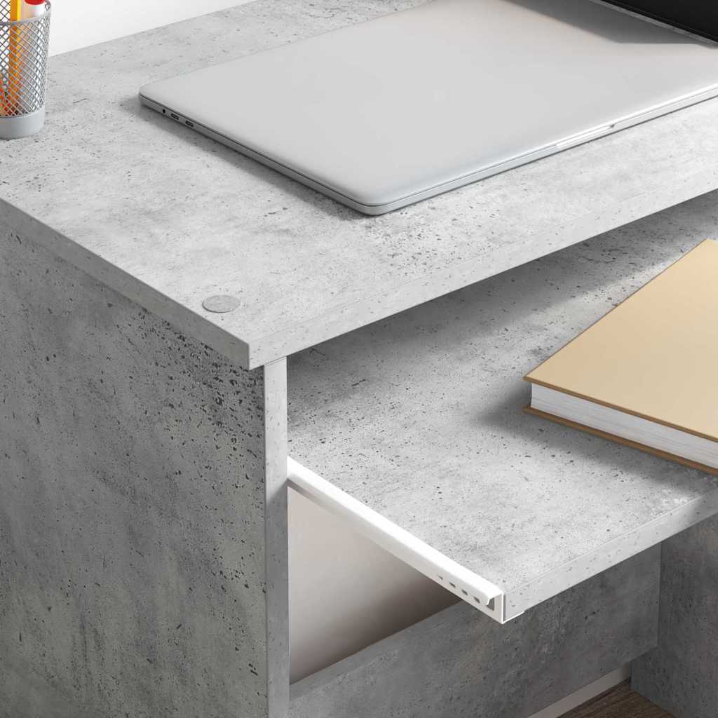 Asztal Beton Szürke Szerelt Fa 120,5 x 44 x 88,5 cm