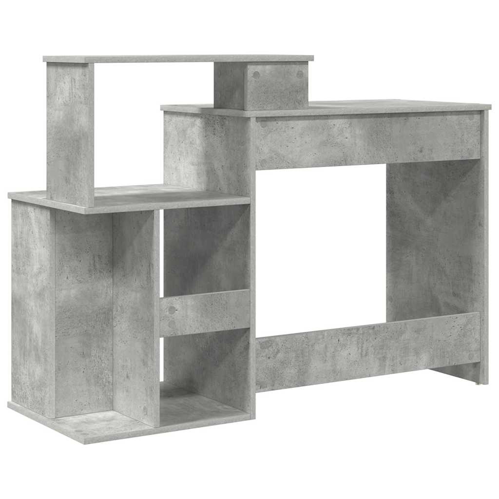 Asztal Beton Szürke Szerelt Fa 120,5 x 44 x 88,5 cm
