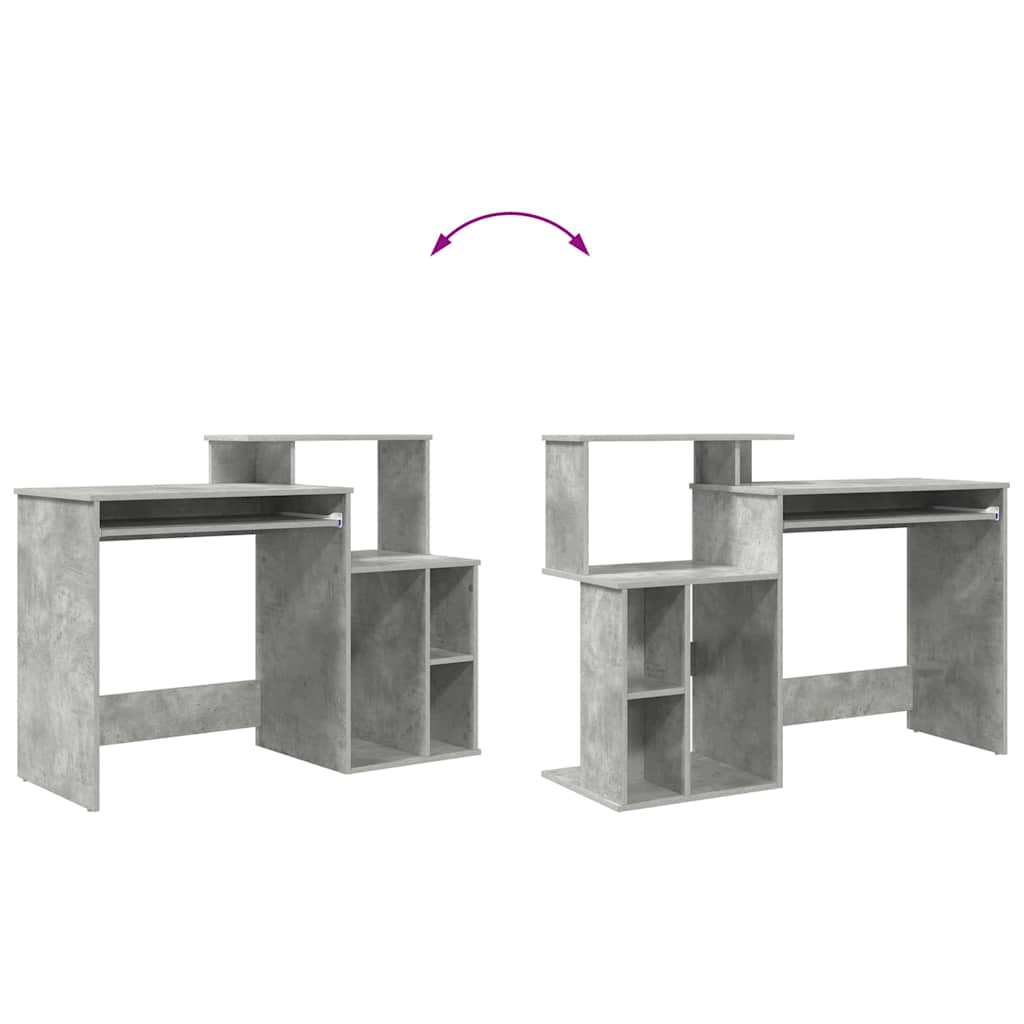 Asztal Beton Szürke Szerelt Fa 120,5 x 44 x 88,5 cm