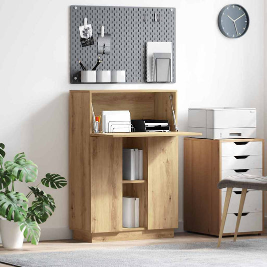 Asztal polcokkal Artisan tölgy 71.5 x 31.5 x 106.5 cm Faanyag
