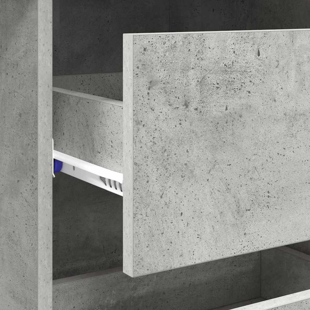 Asztal Beton Szürke Szerelt Fa 90 x 37.5 x 75 cm
