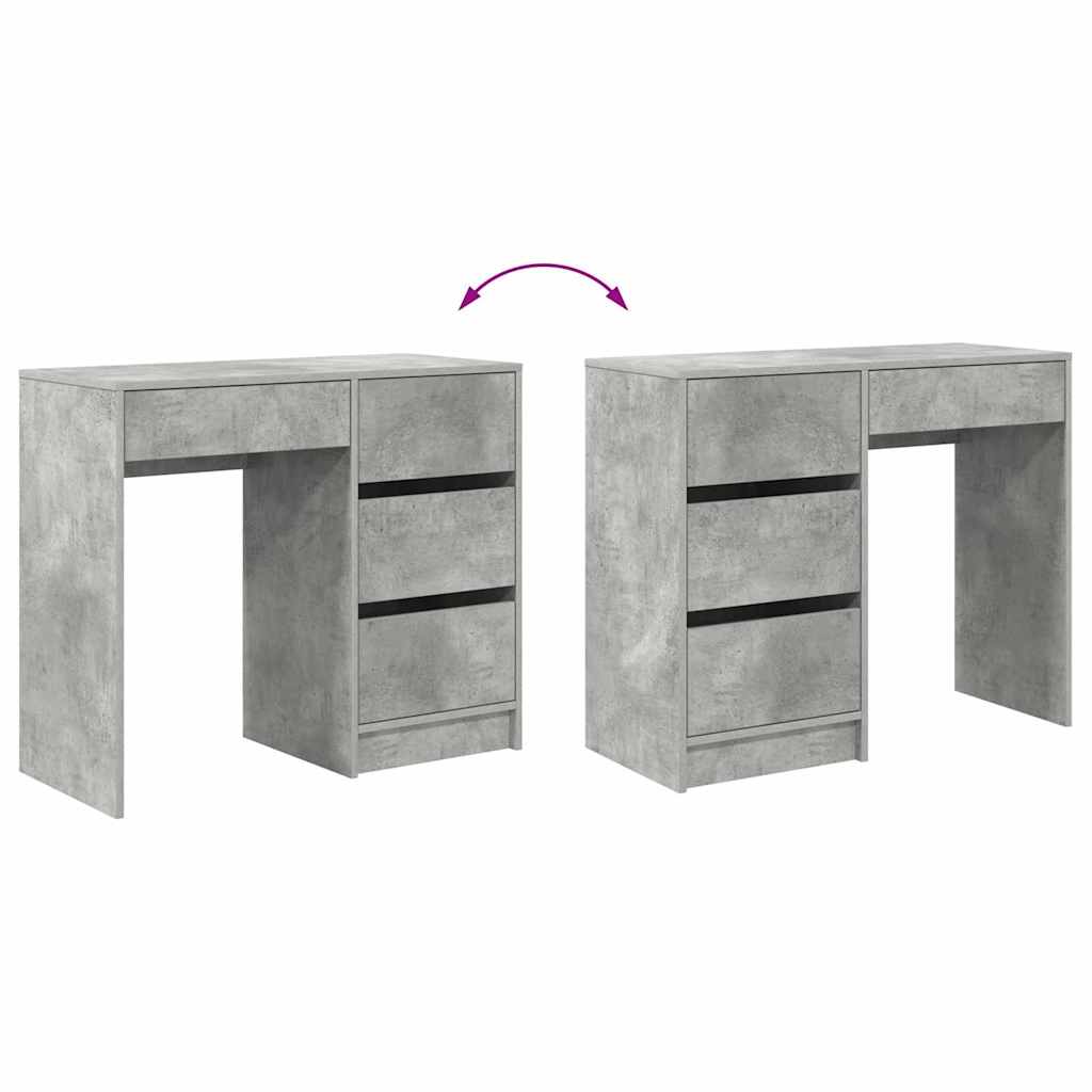Asztal Beton Szürke Szerelt Fa 90 x 37.5 x 75 cm