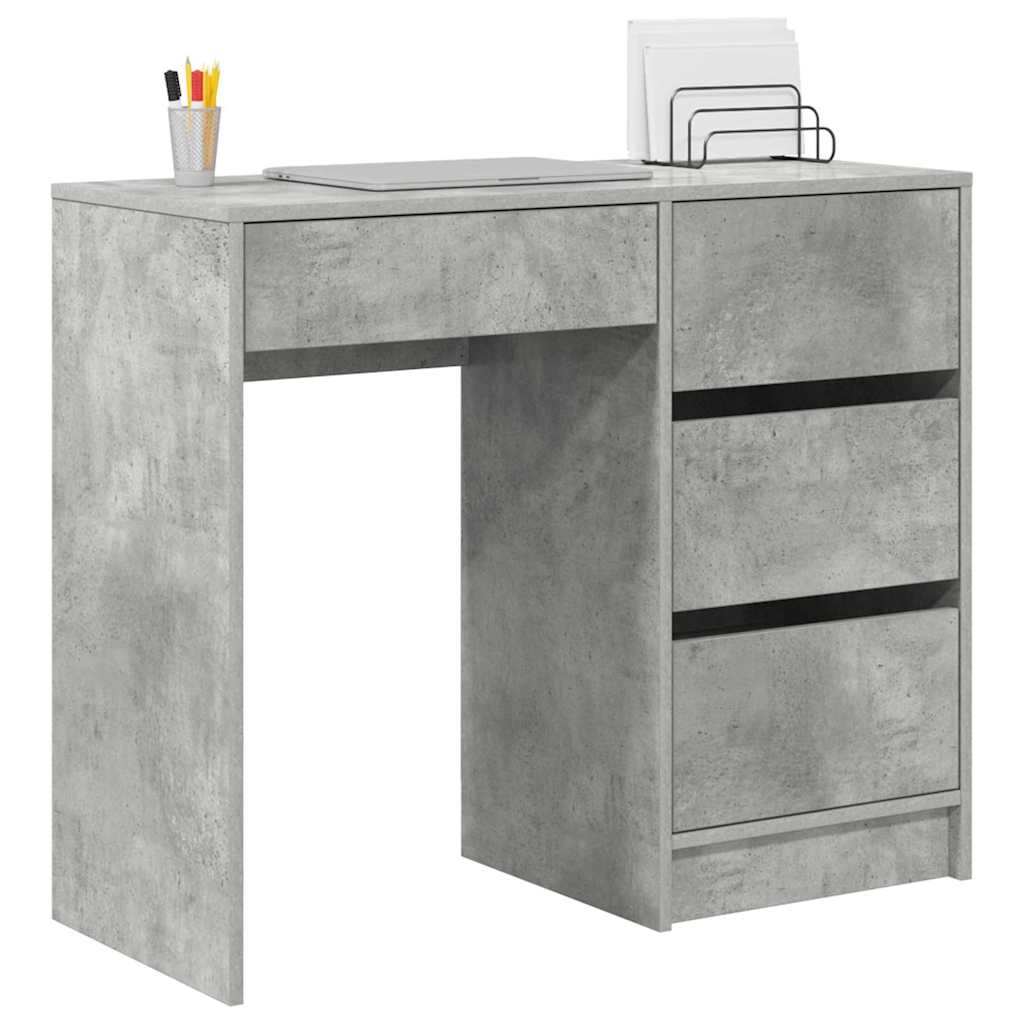 Asztal Beton Szürke Szerelt Fa 90 x 37.5 x 75 cm