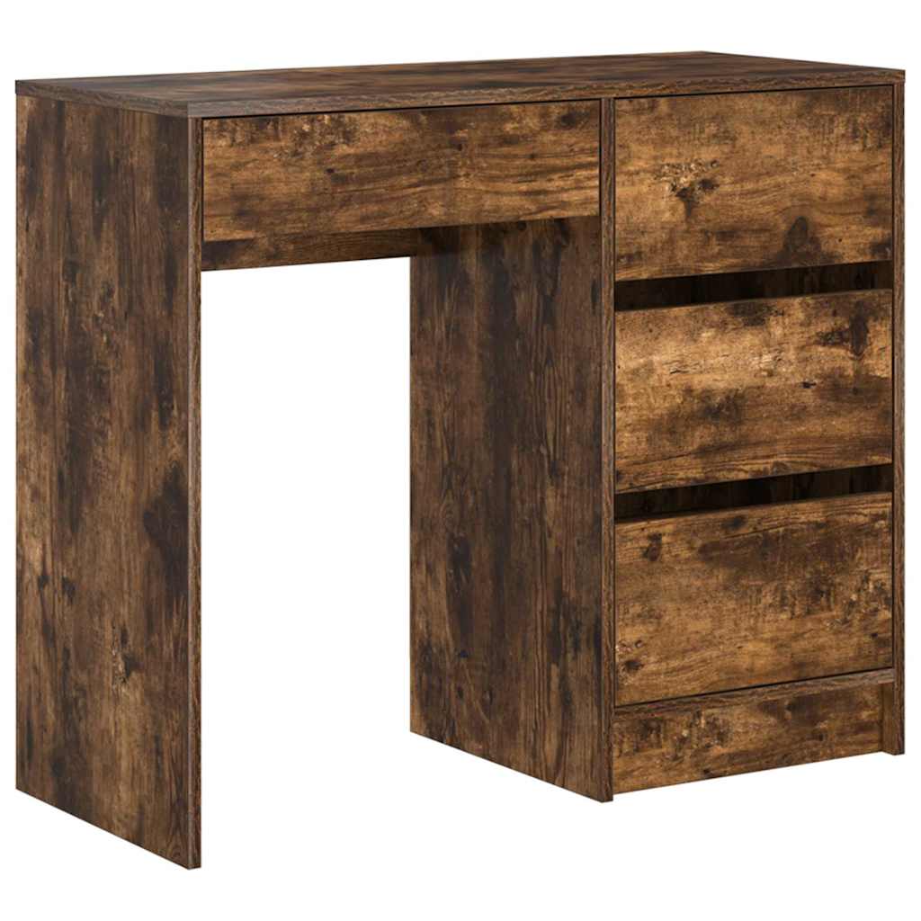 Asztal Füstölt tölgy Szerelt Fa 90 x 37.5 x 75 cm