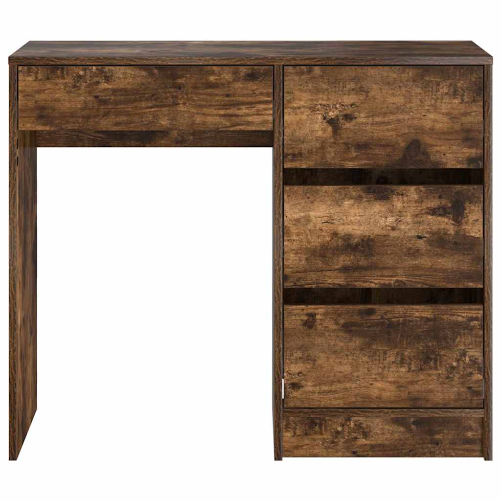 Asztal Füstölt tölgy Szerelt Fa 90 x 37.5 x 75 cm