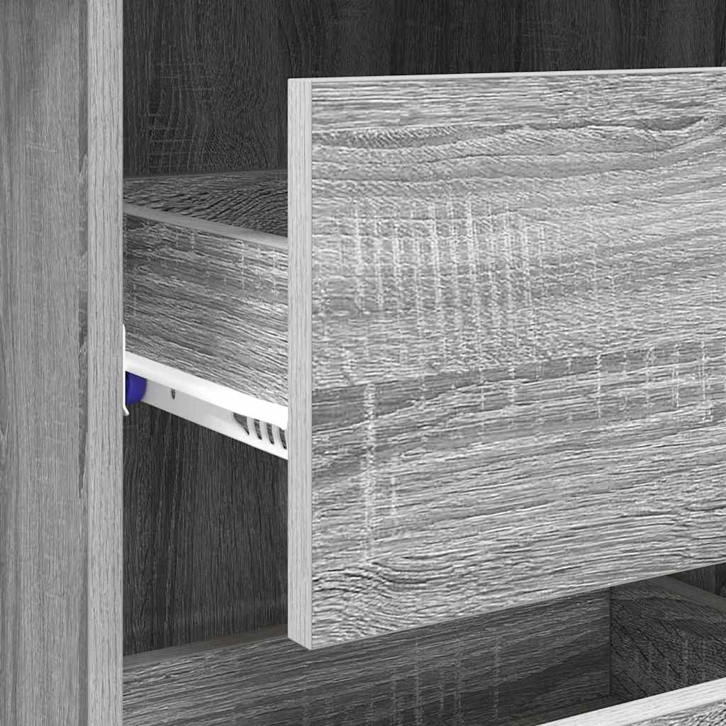 Asztal Szürke Sonoma Szerelt Fa 90 x 37.5 x 75 cm