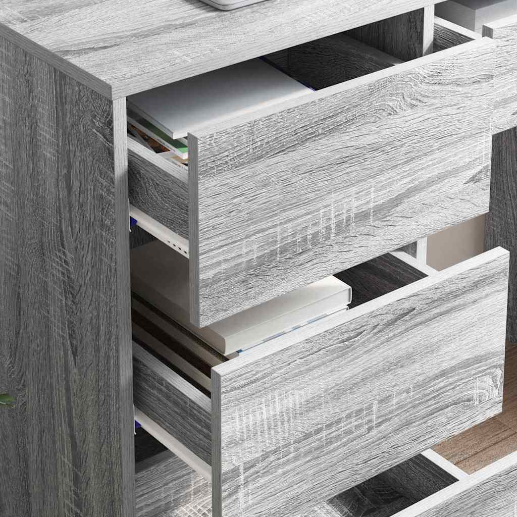 Asztal Szürke Sonoma Szerelt Fa 90 x 37.5 x 75 cm