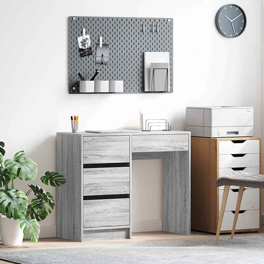 Asztal fiókkal Szürke Sonoma 90 x 37.5 x 75 cm Faanyag