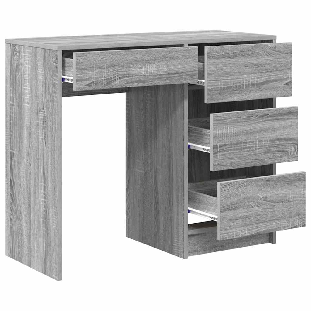 Asztal Szürke Sonoma Szerelt Fa 90 x 37.5 x 75 cm