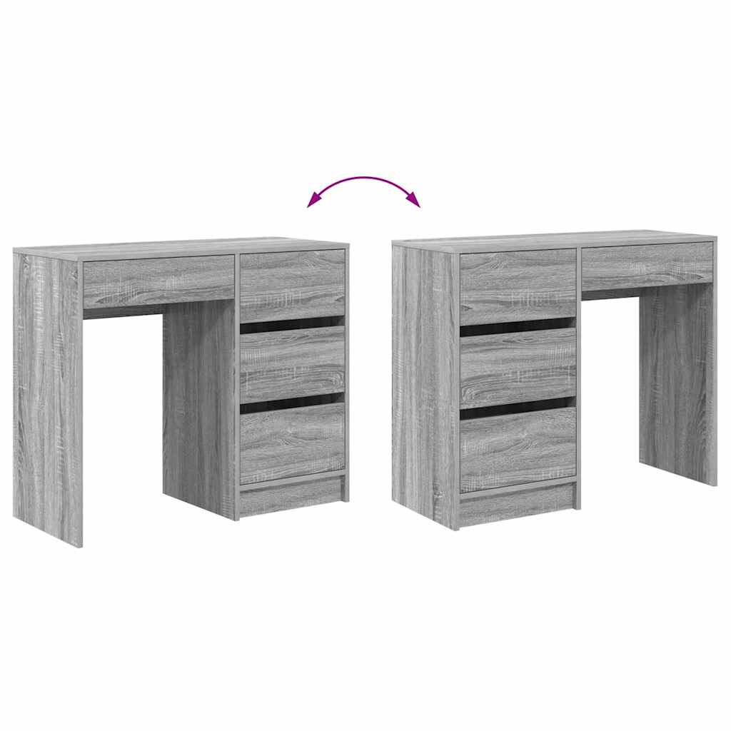 Asztal Szürke Sonoma Szerelt Fa 90 x 37.5 x 75 cm