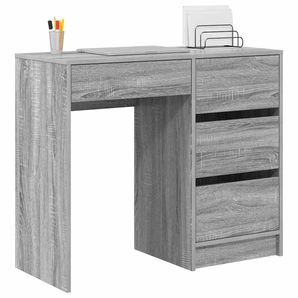 Asztal Szürke Sonoma Szerelt Fa 90 x 37.5 x 75 cm