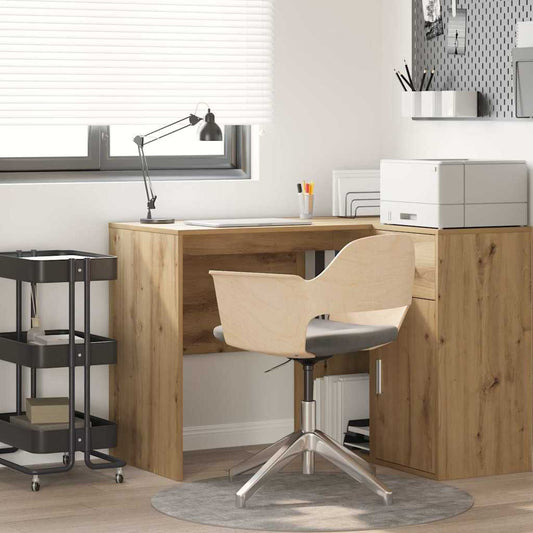 Asztal polcokkal Artisan tölgy 102 x 50 x 75 cm Faanyag