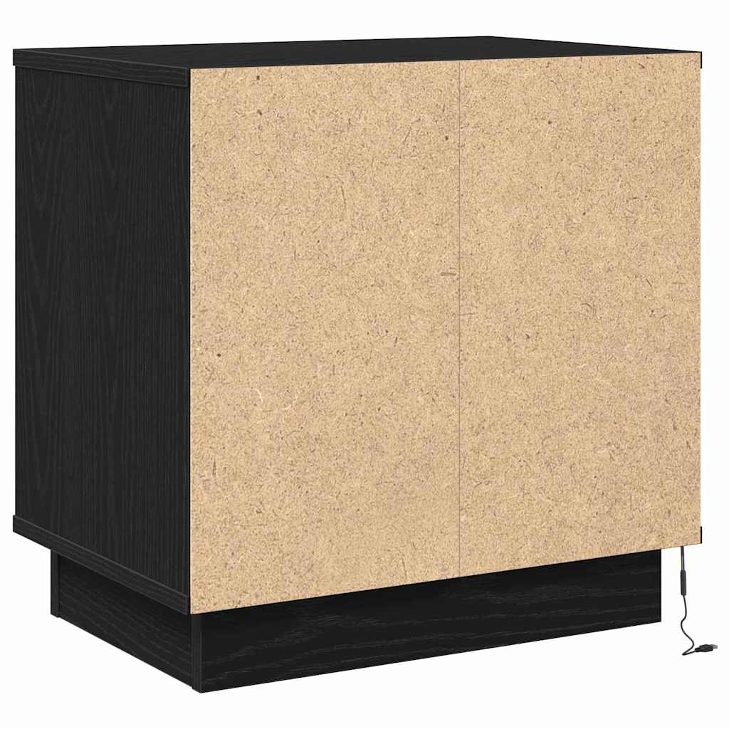 Éjjeliszekrény 2 db Fekete tölgy 50 x 34,5 x 50 cm Szerelt fa