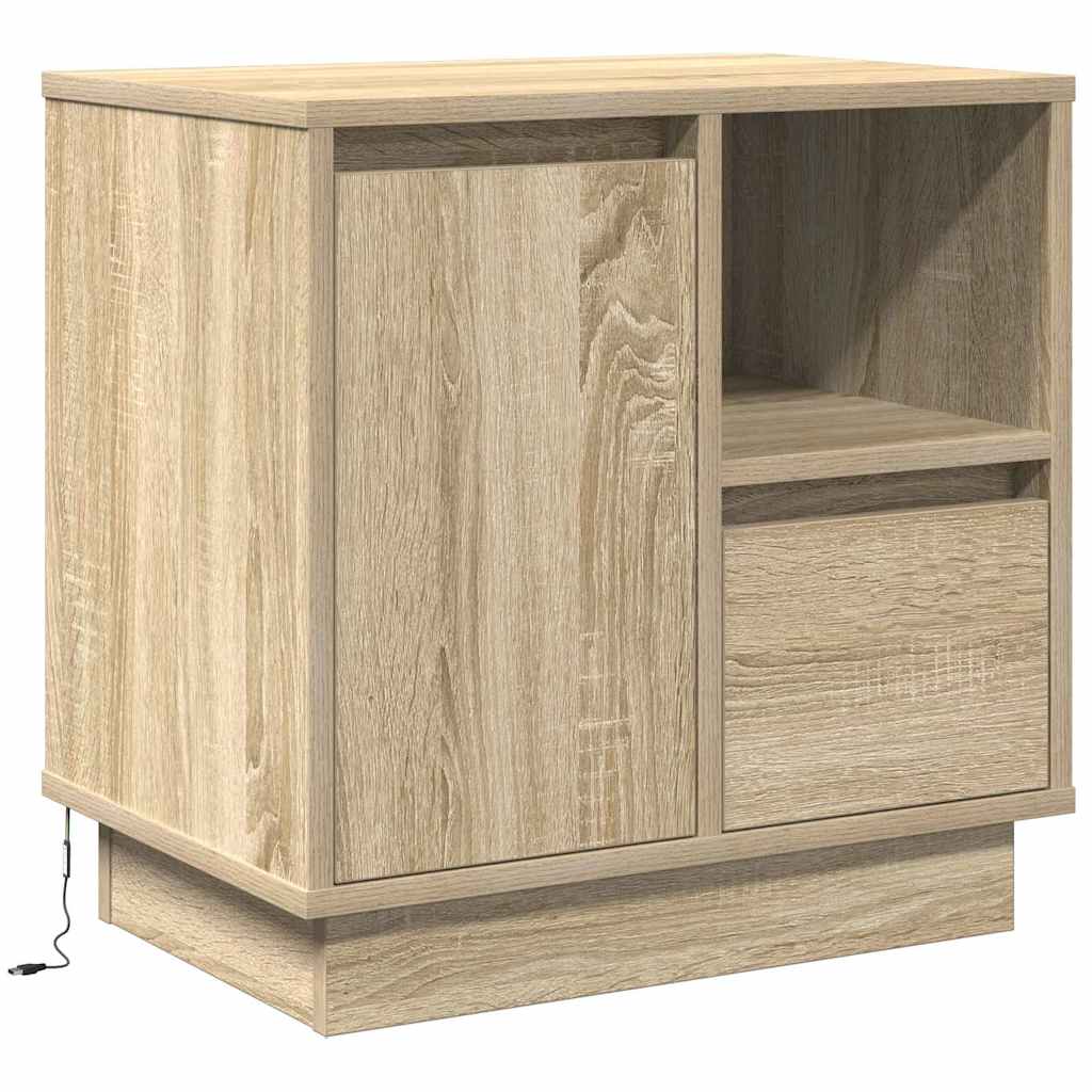 Éjjeliszekrény 2 db Sonoma tölgy 50 x 34,5 x 50 cm Szerelt fa
