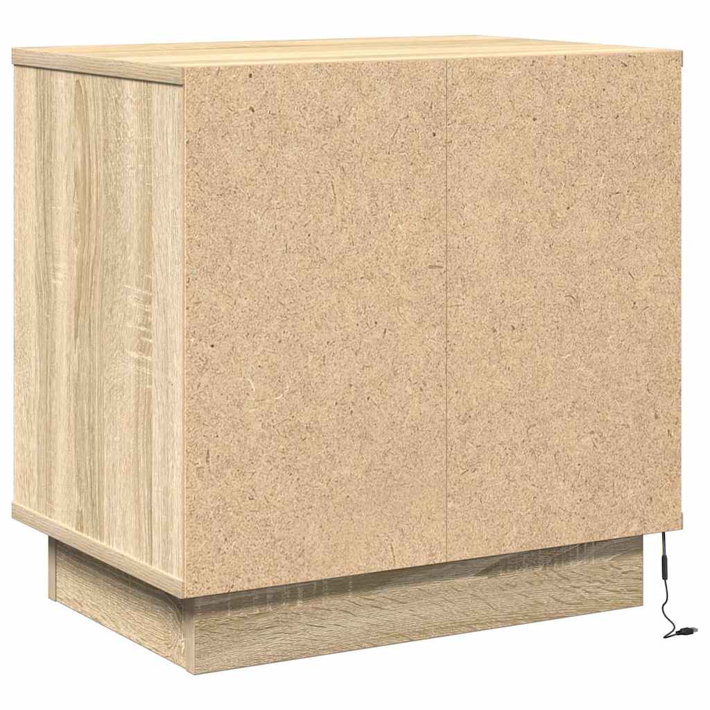 Éjjeliszekrény 2 db Sonoma tölgy 50 x 34,5 x 50 cm Szerelt fa