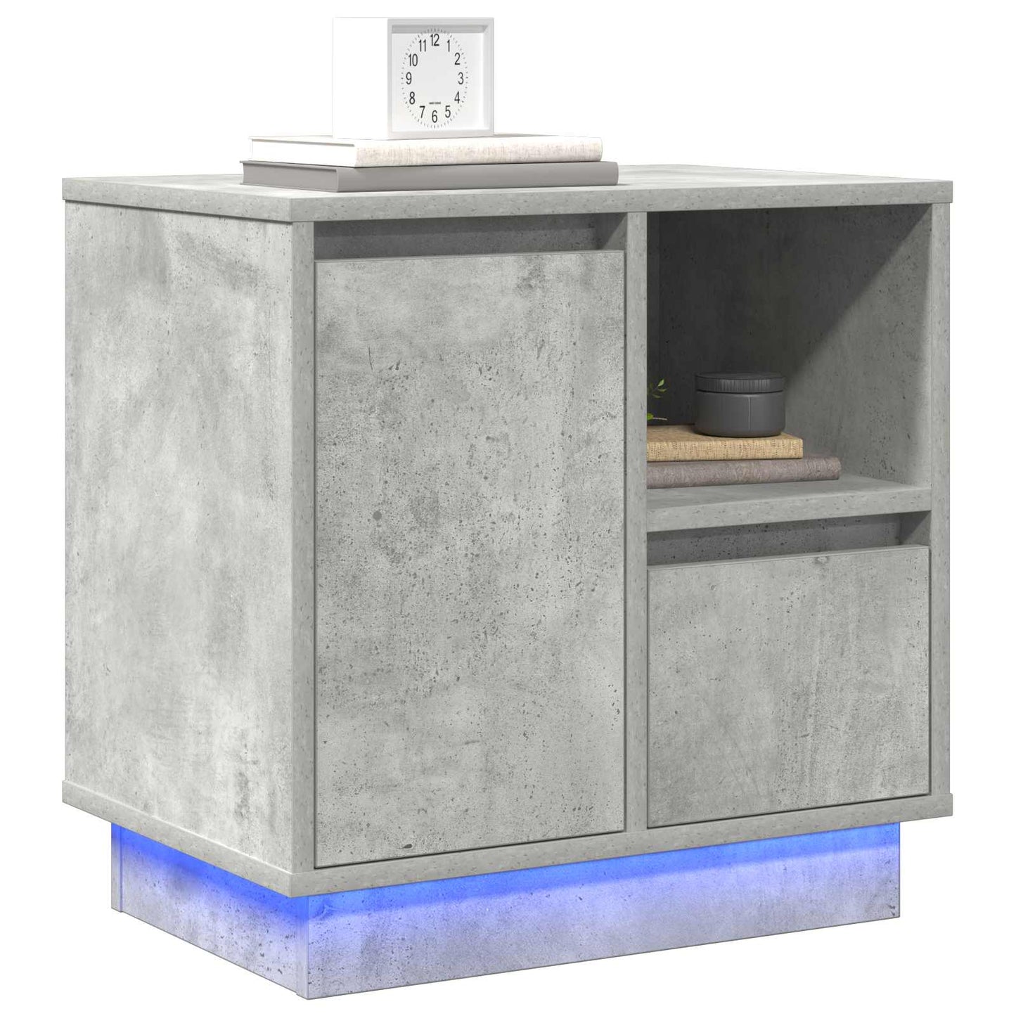 Éjjeliszekrény 2 db Beton Szürke 50 x 34,5 x 50 cm Szerelt fa