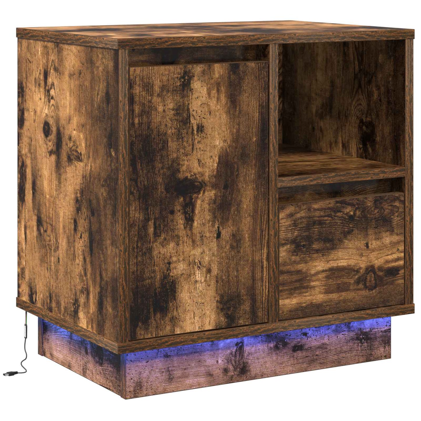 Éjjeliszekrény Füstölt tölgy 50 x 34,5 x 50 cm Szerelt fa