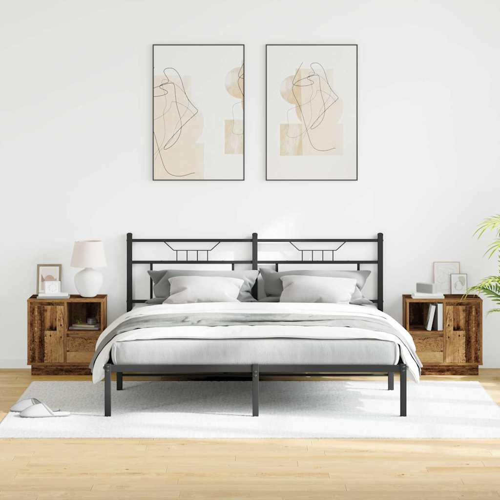 Éjjeliszekrény 2 db Öreg fa 50 x 34,5 x 50 cm Szerelt fa