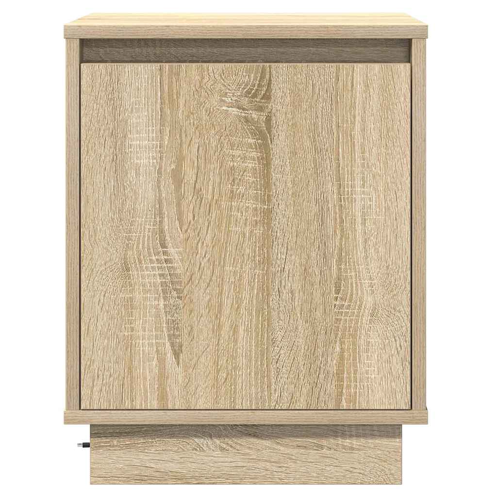 Éjjeliszekrény 2 db Sonoma tölgy 39 x 34,5 x 50 cm Szerelt fa