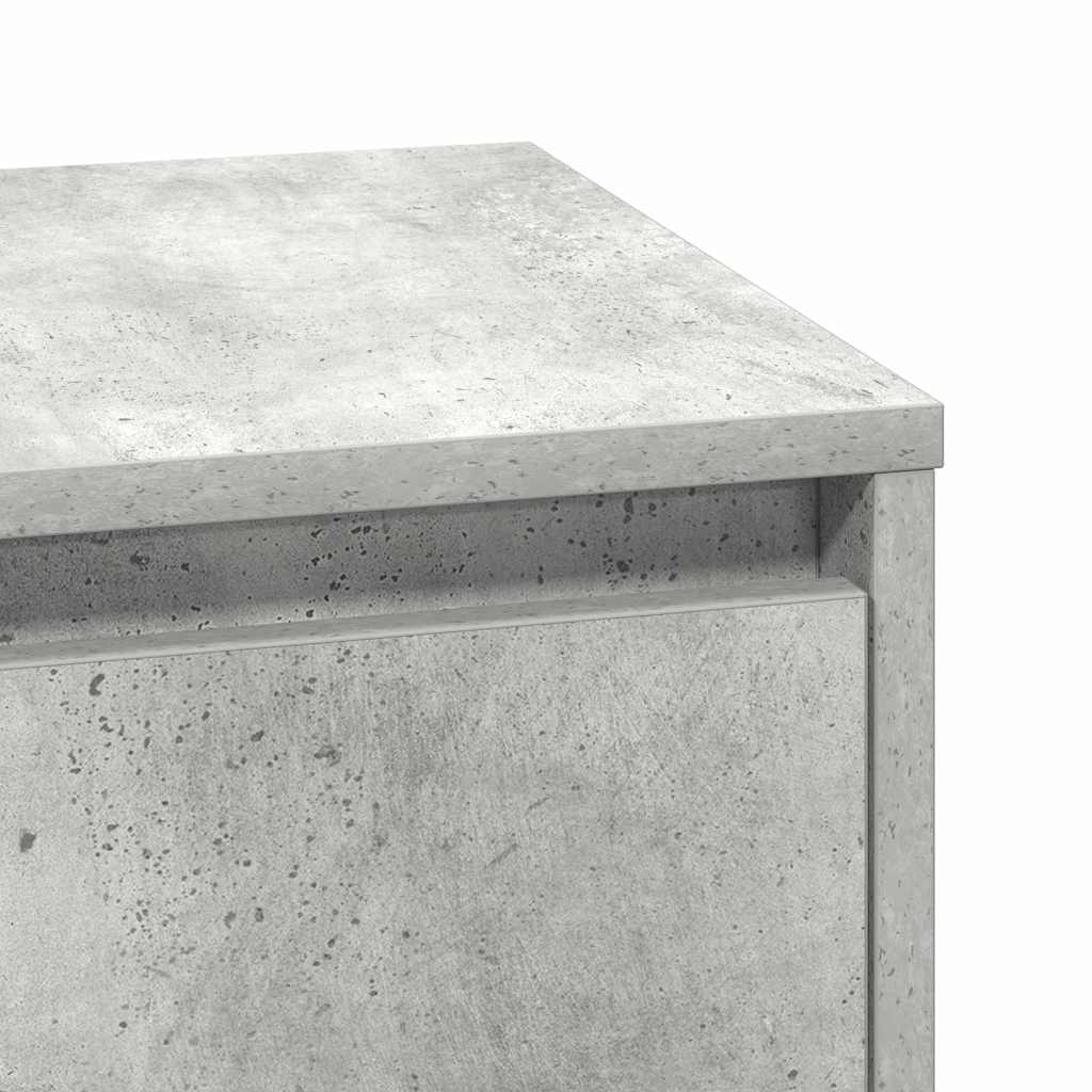 Éjjeliszekrény Beton Szürke 39 x 34,5 x 50 cm Szerelt fa