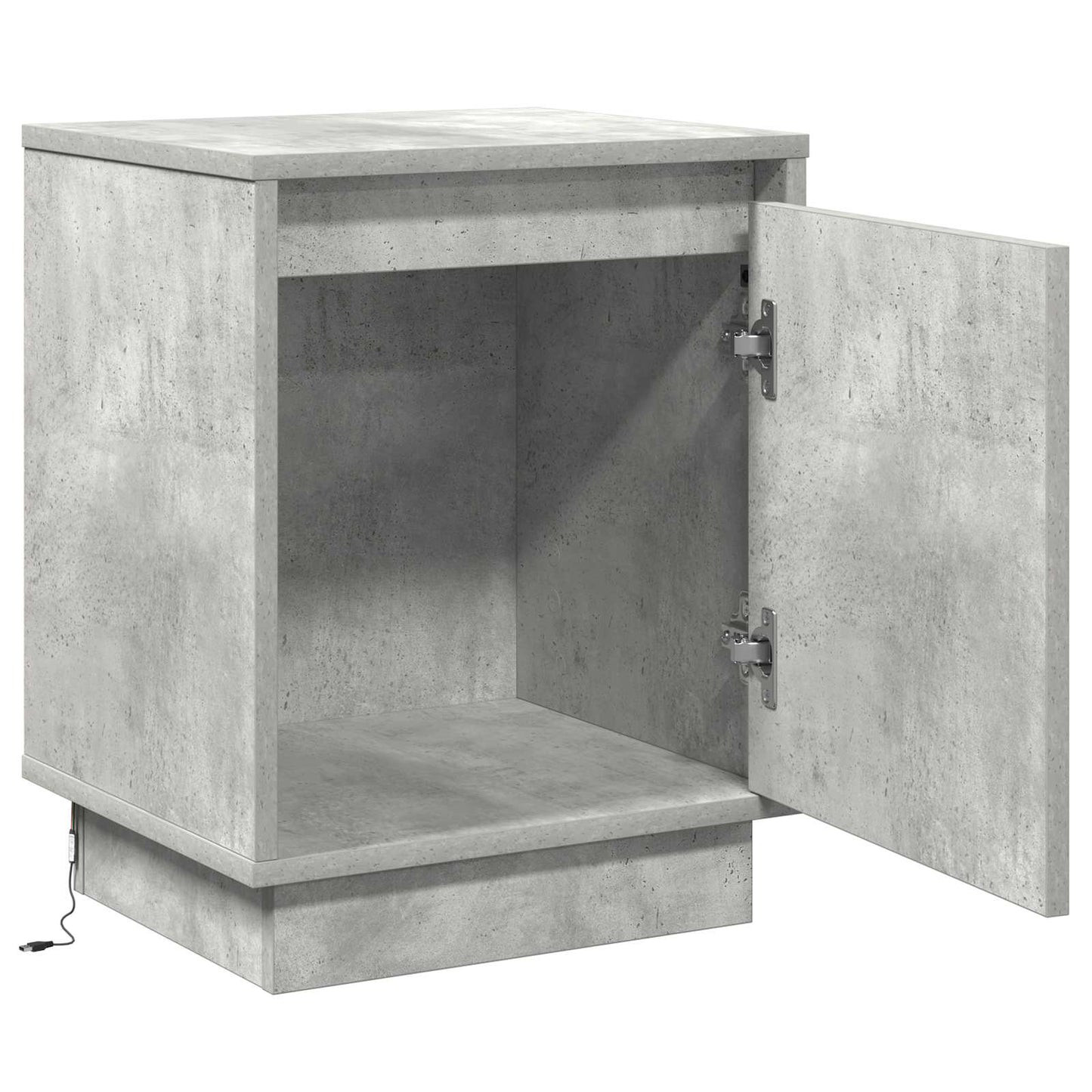Éjjeliszekrény Beton Szürke 39 x 34,5 x 50 cm Szerelt fa