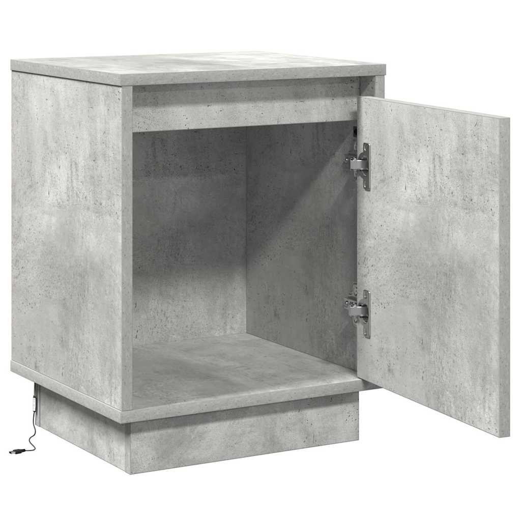 Éjjeliszekrény 2 db Beton Szürke 39 x 34,5 x 50 cm Szerelt fa