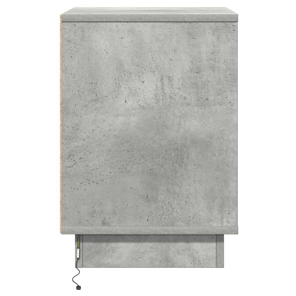 Éjjeliszekrény 2 db Beton Szürke 39 x 34,5 x 50 cm Szerelt fa