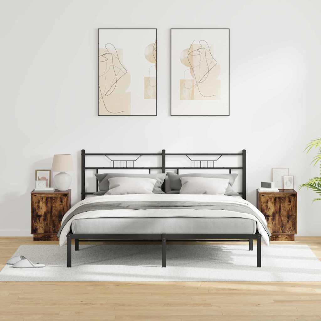Éjjeliszekrény 2 pcs Füstölt tölgy 39 x 34,5 x 50 cm Faanyag
