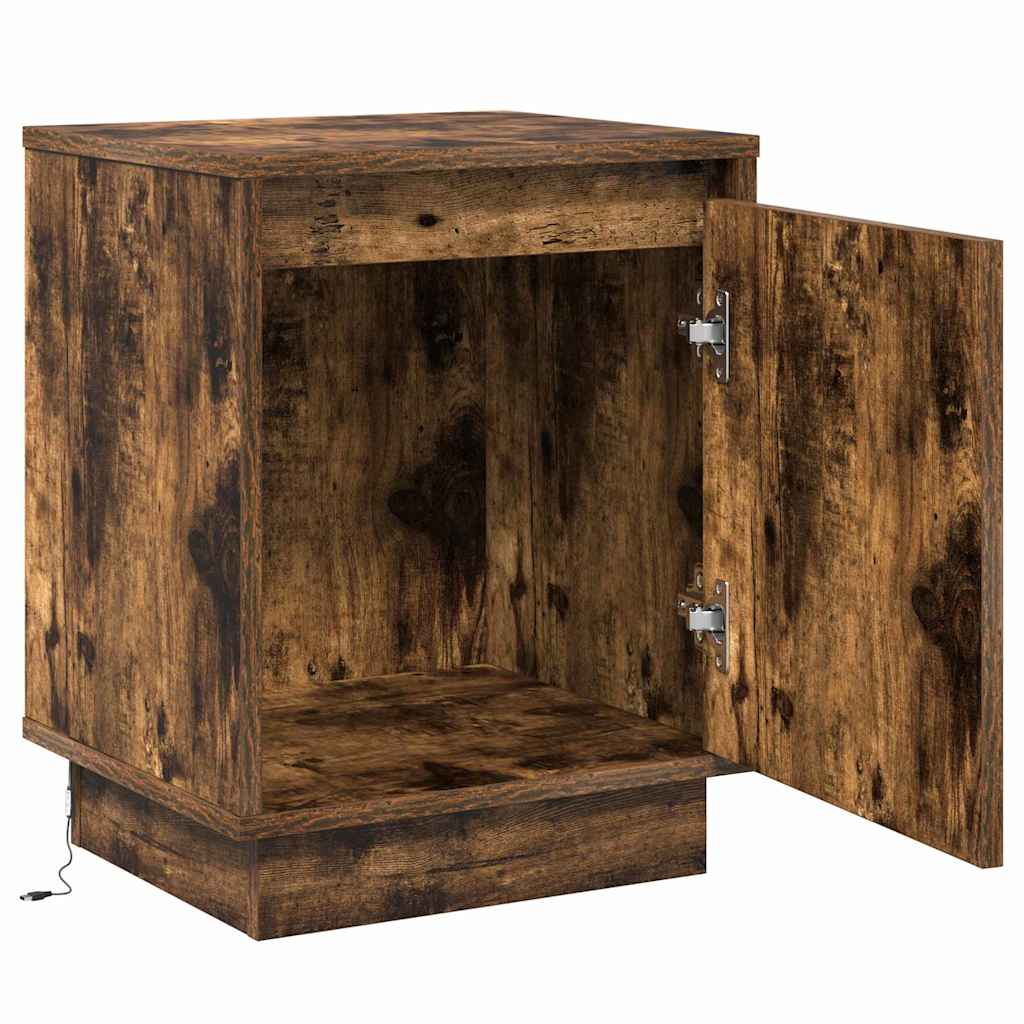Éjjeliszekrény 2 pcs Füstölt tölgy 39 x 34,5 x 50 cm Faanyag