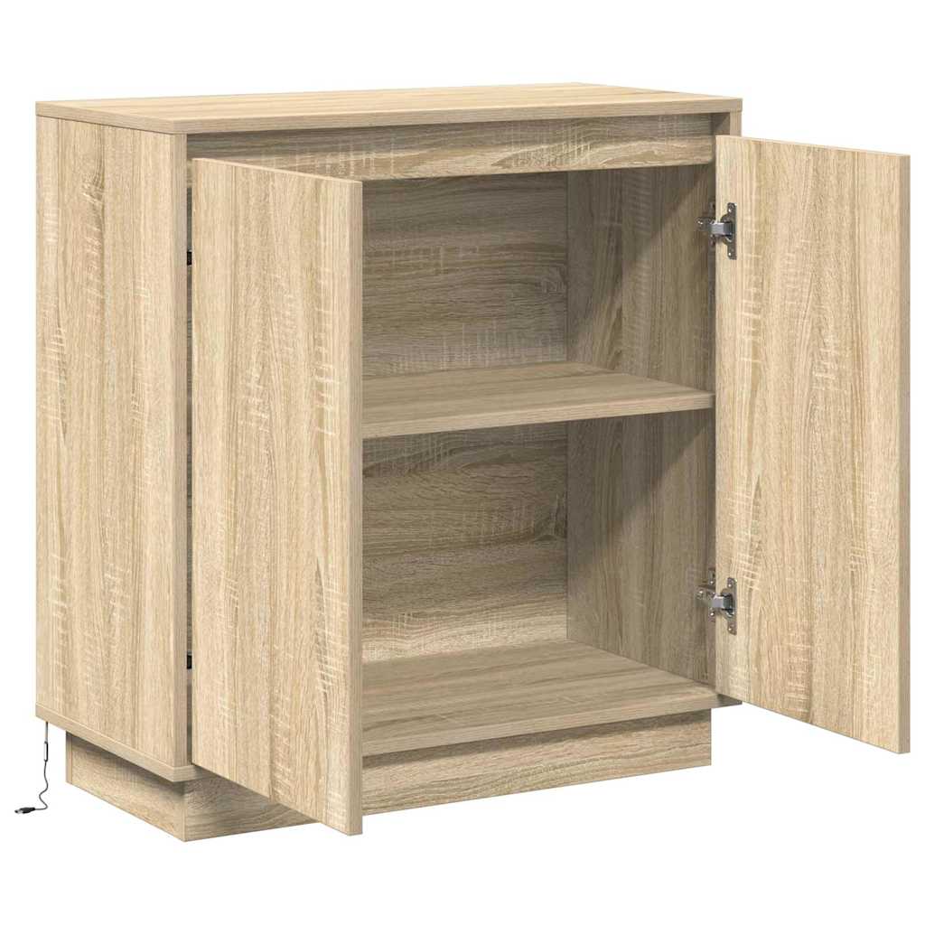 LED tálaló Sonoma Tölgy 71 x 34,5 x 75 cm Szerelt Fa
