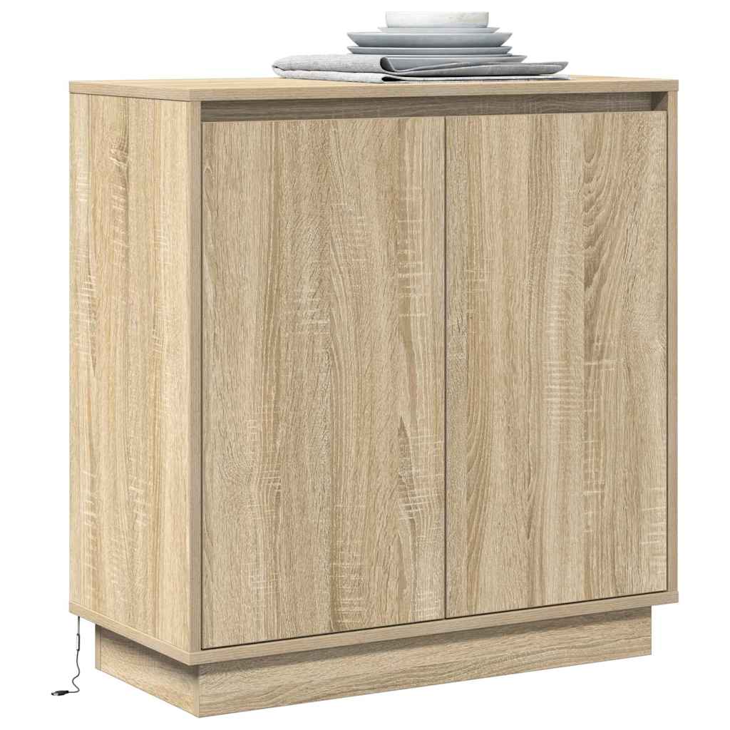 LED tálaló Sonoma Tölgy 71 x 34,5 x 75 cm Szerelt Fa