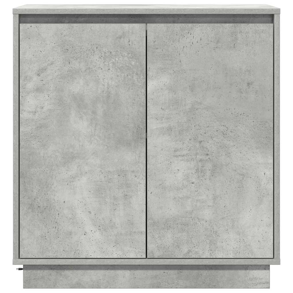 LED tálaló Betonszürke 71 x 34,5 x 75 cm Szerelt Fa