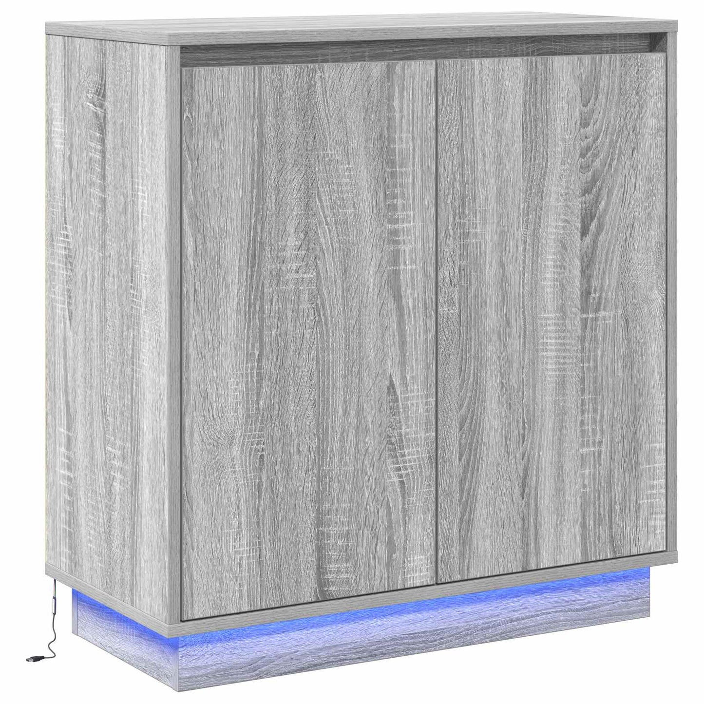 LED tálaló Szürke Sonoma 71 x 34,5 x 75 cm Szerelt Fa