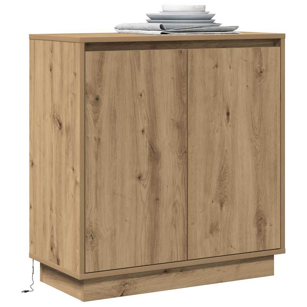 LED tálaló Kézműves Tölgy 71 x 34,5 x 75 cm Szerelt Fa