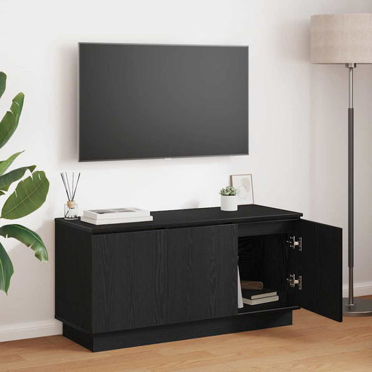 TV szekrény Fekete tölgy 100 x 38 x 49 cm Faanyag