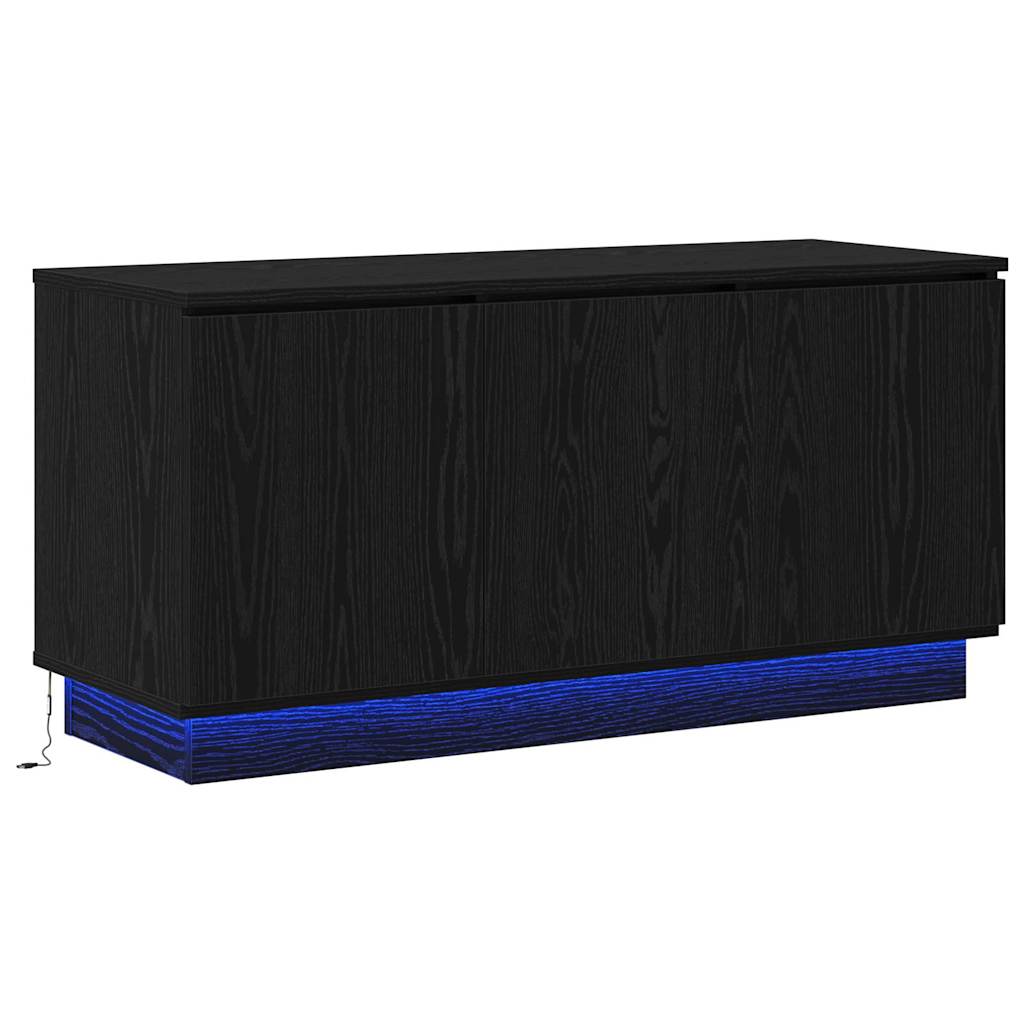 TV szekrény 100 x 38 x 49 cm Fekete tölgy Szerelt Fa