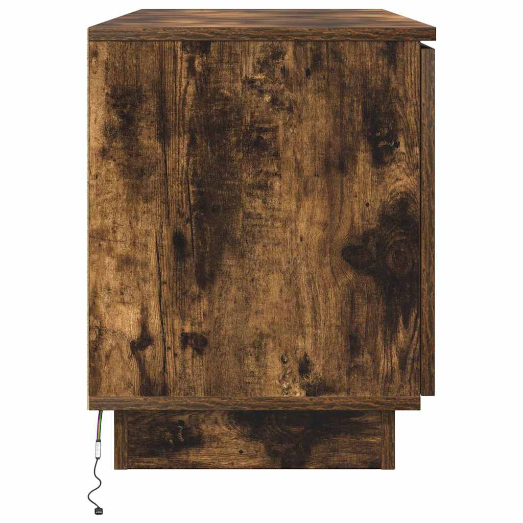 TV szekrény 100 x 38 x 49 cm Füstölt tölgy Szerelt Fa