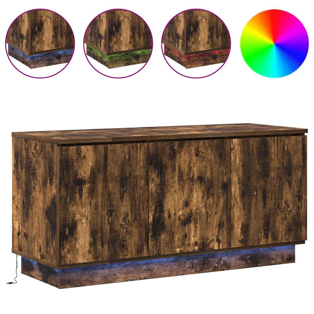 TV szekrény 100 x 38 x 49 cm Füstölt tölgy Szerelt Fa