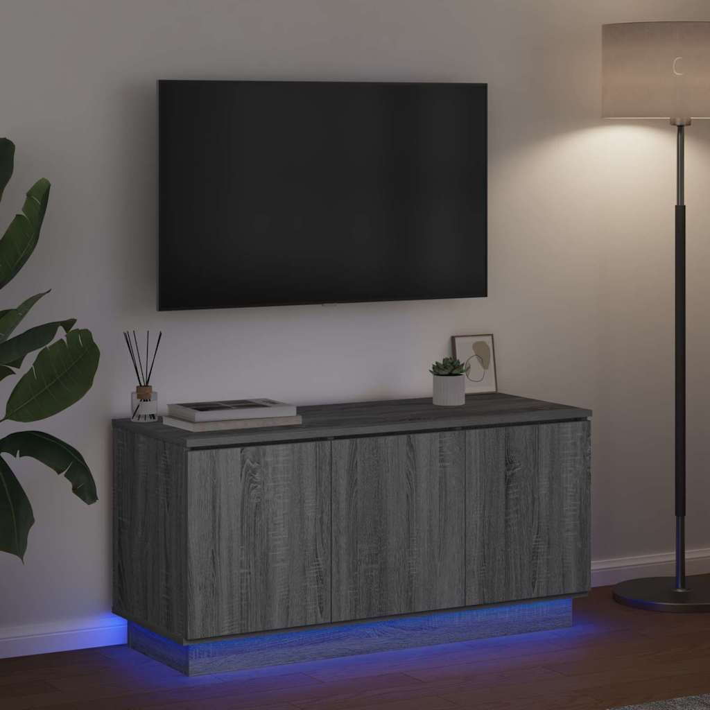 TV szekrény 100 x 38 x 49 cm Szürke Sonoma Szerelt Fa
