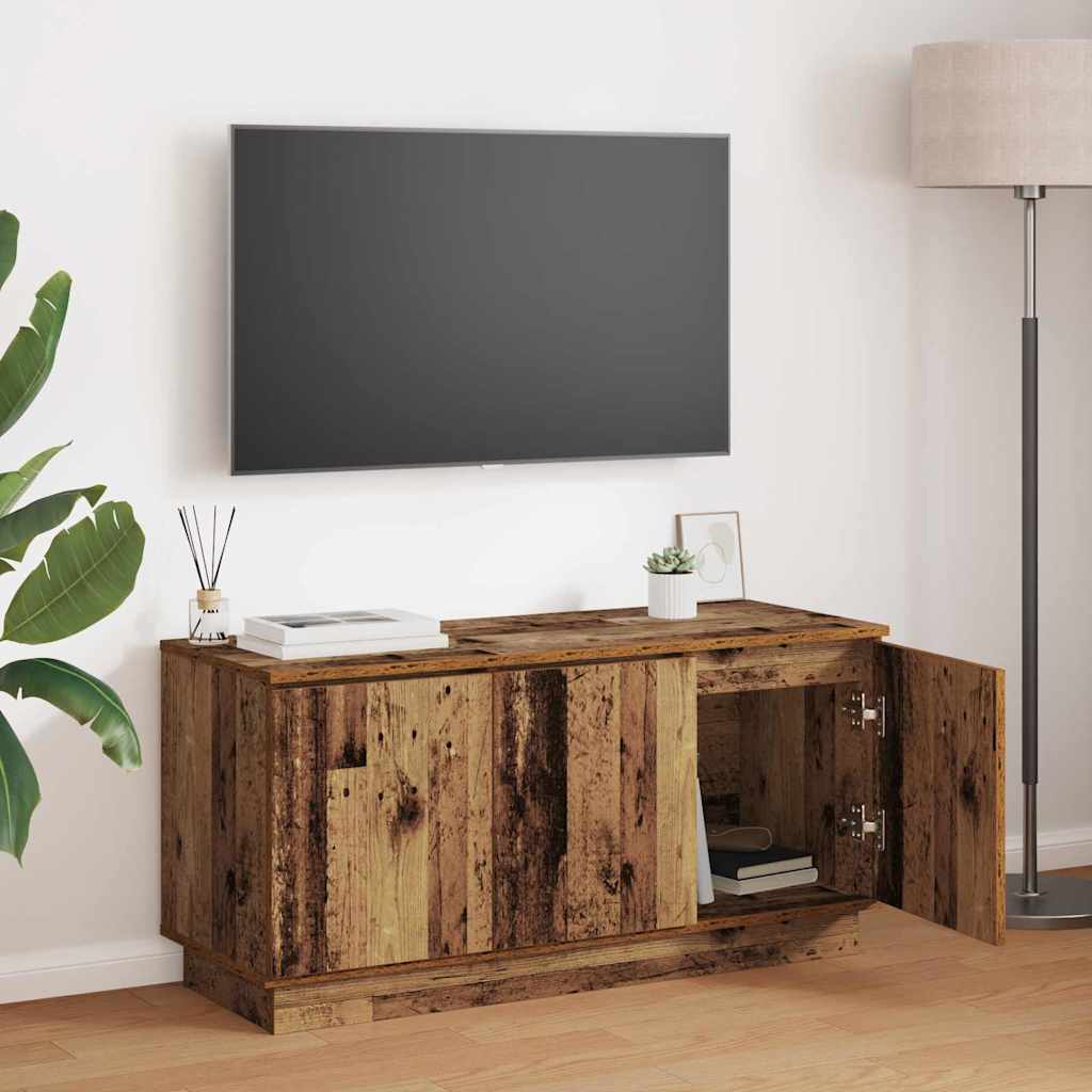 TV szekrény 100 x 38 x 49 cm Öreg fa Szerelt Fa