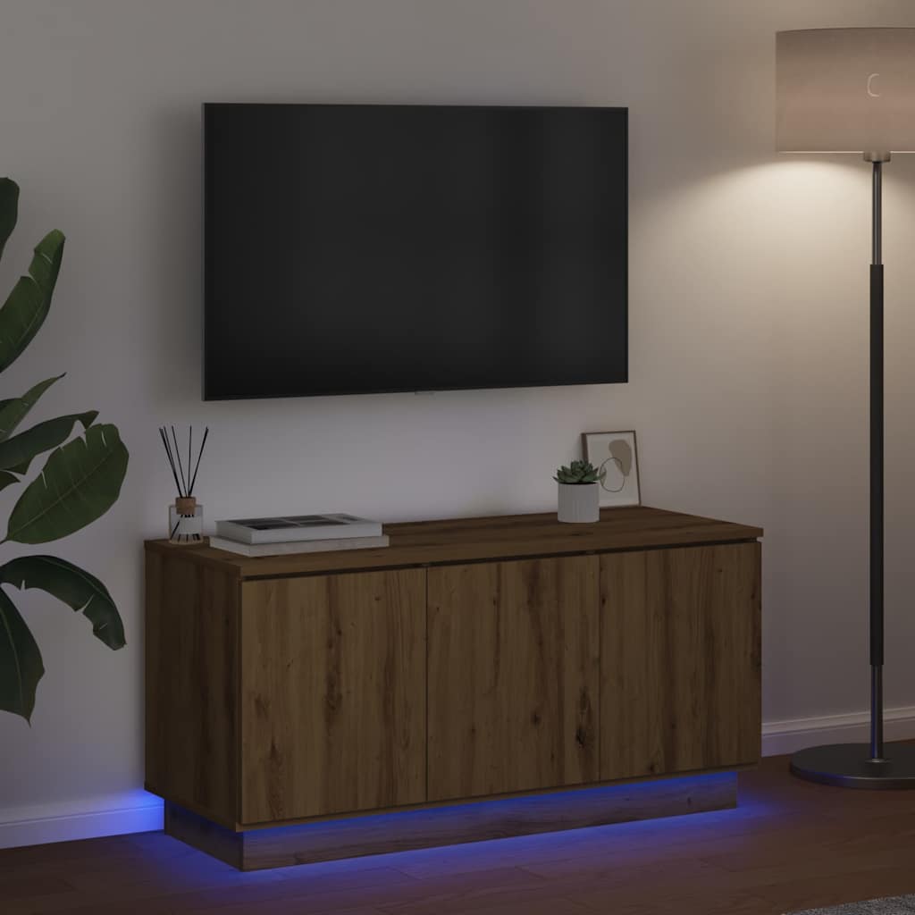 TV szekrény 100 x 38 x 49 cm Artisan tölgy Szerelt Fa