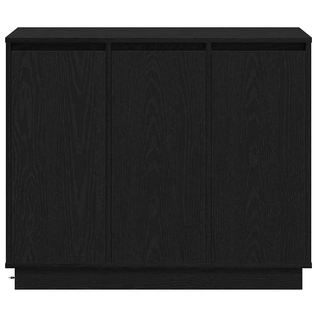 LED tálaló Fekete tölgy 90 x 32 x 75 cm Szerelt Fa
